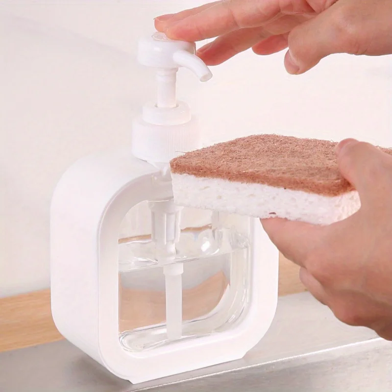 1pc 300ml 500ml Transparent Hand Sanitizer Dispenser Bottle, Household Soap Dispenser, Shampoo Bottle Container, Detergent