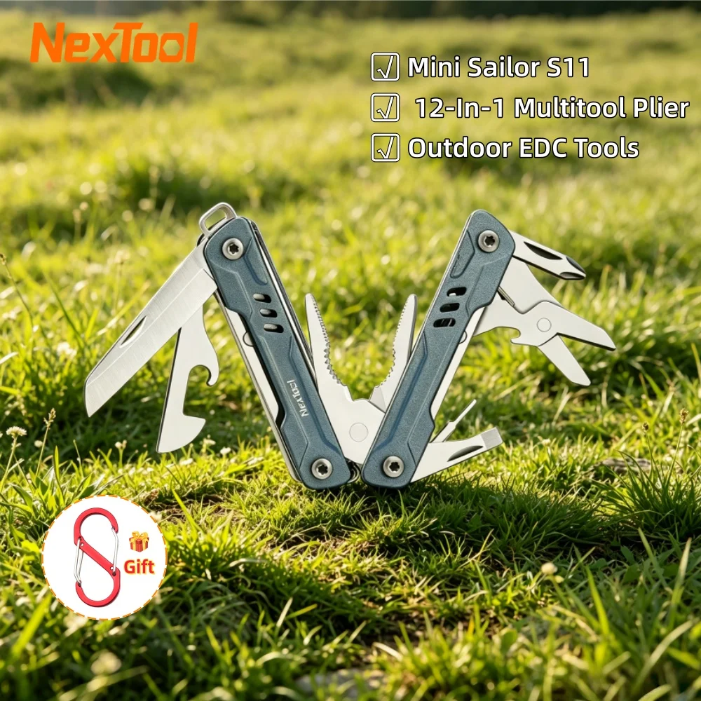 NexTool Mini Sailor Pliers S11 Multitool Plier 12-In-1 Folding Pocket Knife Screwdriver Scissors Portable EDC Outdoor Hand Tools