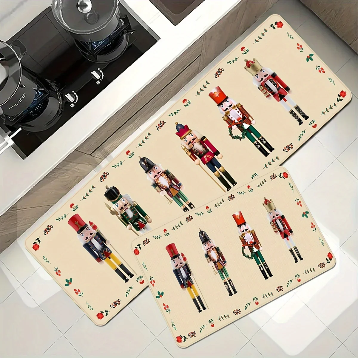 Christmas Nutcracker Welcome Door Mats home Decor Bathroom Laundry Non-slip Mat Kitchen Hallway Balcony Rug Christmas Decoration