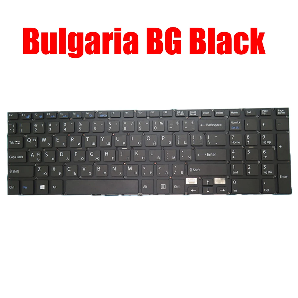 Laptop Keyboard For SONY SVF15A 149241611BG AEGD61000103A 9Z.NACSQ.00B 149242511BG 149242211BG Bulgaria BG Black Silver New