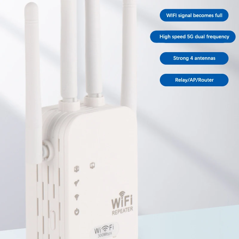 

300Mbps 2.4Ghz Wireless WiFi Repeater Wi Fi Signal Booster WiFi Amplifier 2.4G Wi-Fi Long Range Extender With 4 External Antenna