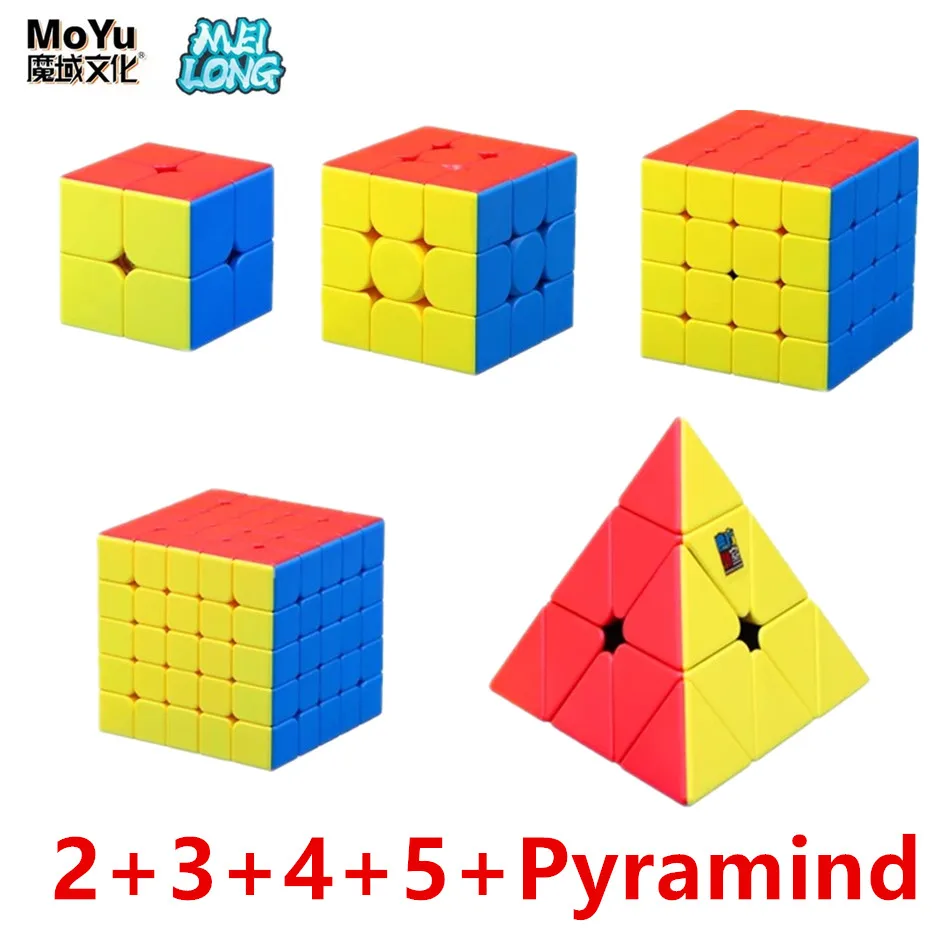 

MOYU MeiLong 2x2 3x3 4x4 5x5 6x6 7x7 Magic Cubes Пирамида Куб без наклеек Скорость Magico Cubo Развивающая головоломка Детские игрушки 큐브