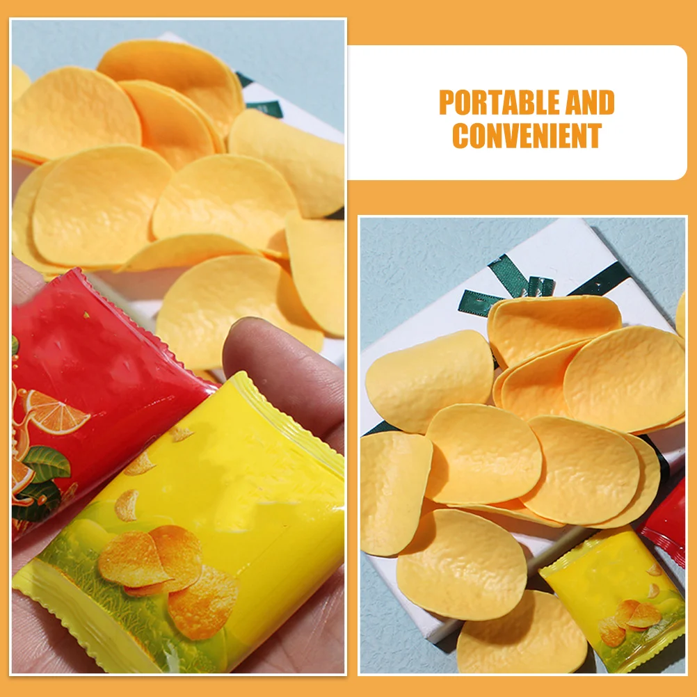 Potato Chip Props Realistic Vegetable Resin Vegetables Model Decorations Toys Party Plastic Artificial Fast Food Snack Models