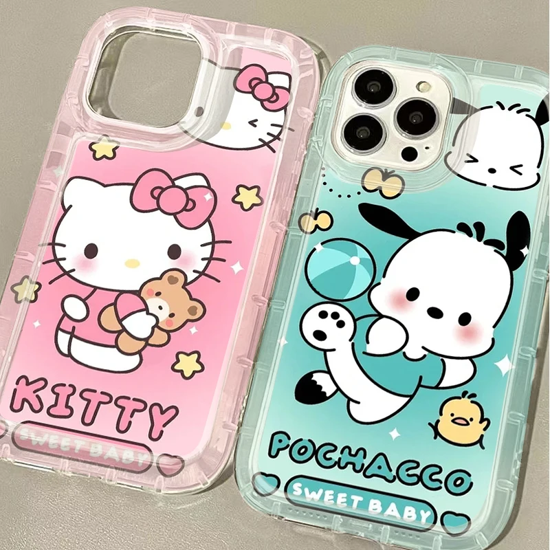 سانريو كورومي سينامورول حافظة هاتف شفافة لهاتف سامسونج جالاكسي S24 S25 Ultra S23 S22 Plus S21 S20 FE A15 A35 A55 A54 5G #3