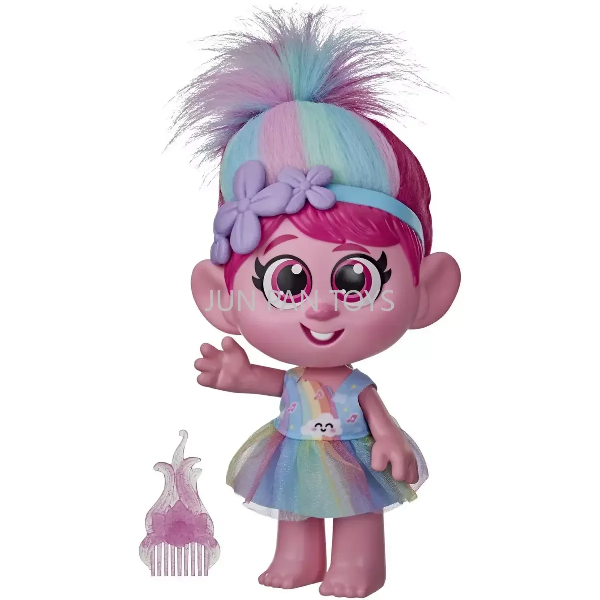 Dreamworks Trolls World Tour Poppy Momento Abrazo 25 Frases Giggle and Sing Poppy Girl Doll Figure Collectible Children Toys 1pc