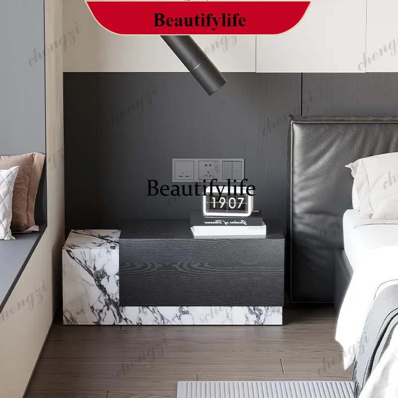 Decor Designer Bedside Table High Vintage Hidden Black Lounges Bedside Table Modern Luxury Small MesitaK182
