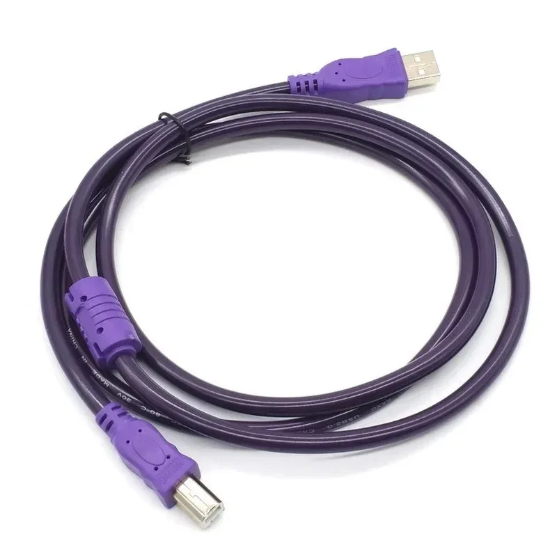 USB 2.0 Printer Cable Type A Male To Type B Male Dual Shielding High Speed Transparent Purple 1.5/3M PC Hardware Cables