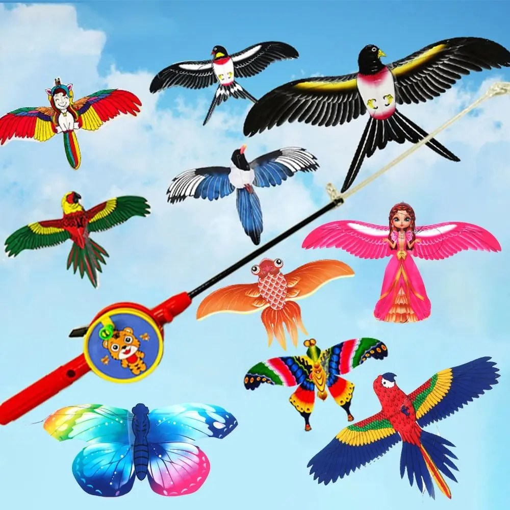 พลาสติก Eagle Kite 30 เมตร Kite Line ขนาดใหญ่ Eagle Flying Bird Kites เด็กของขวัญการ์ตูน Kite Family Trips กีฬากลางแจ้งของเล่น