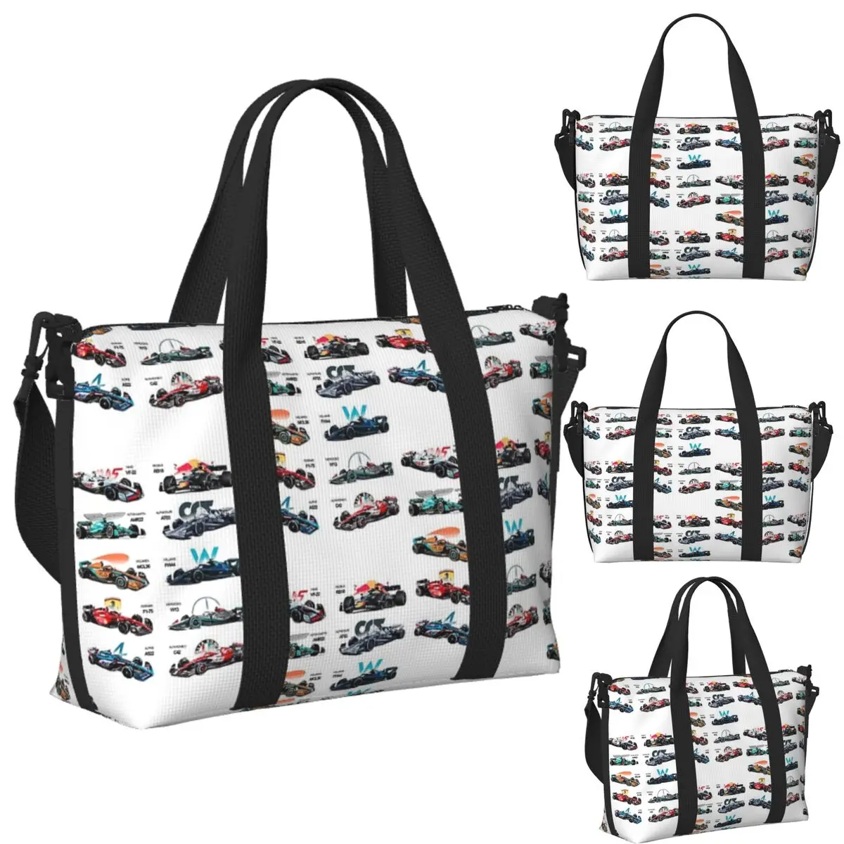 personalizado-f1-todos-os-carros-2022-praia-saco-de-viagem-grande-capacidade-sacolas-para-ginasio-yoga-feminino-compras-duffle-bolsa-ombro