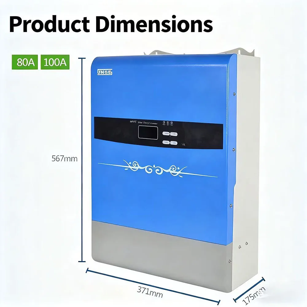 

MPPT гибридный солнечный контроллер ветряная турбина, с разгрузочной нагрузкой, ЖК-дисплей, 10000 Вт, 12 В, 24 В, 48 В, для полной батареи Lifepo4