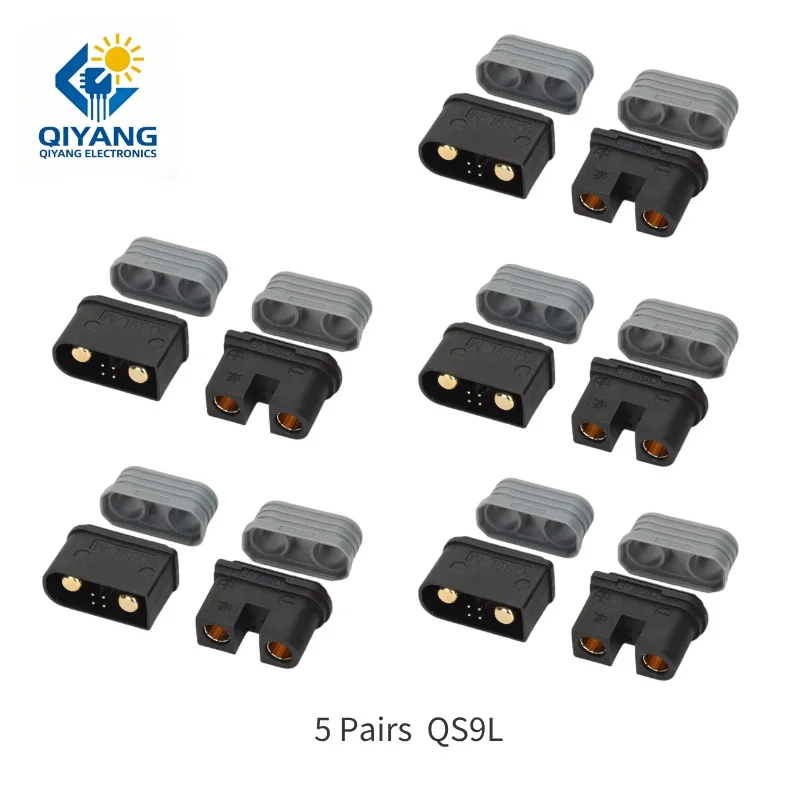 1/3/5 Pairs QS9L 160A Extreme Power Flameproof Connector Gold-Plated Brass UL94-V0 for Racing Drones/EV Superchargers/High-Speed