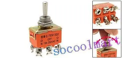 2pcs 15A 250VAC Three Position Dpdt Centre Off Screw Terminal Toggle Switch