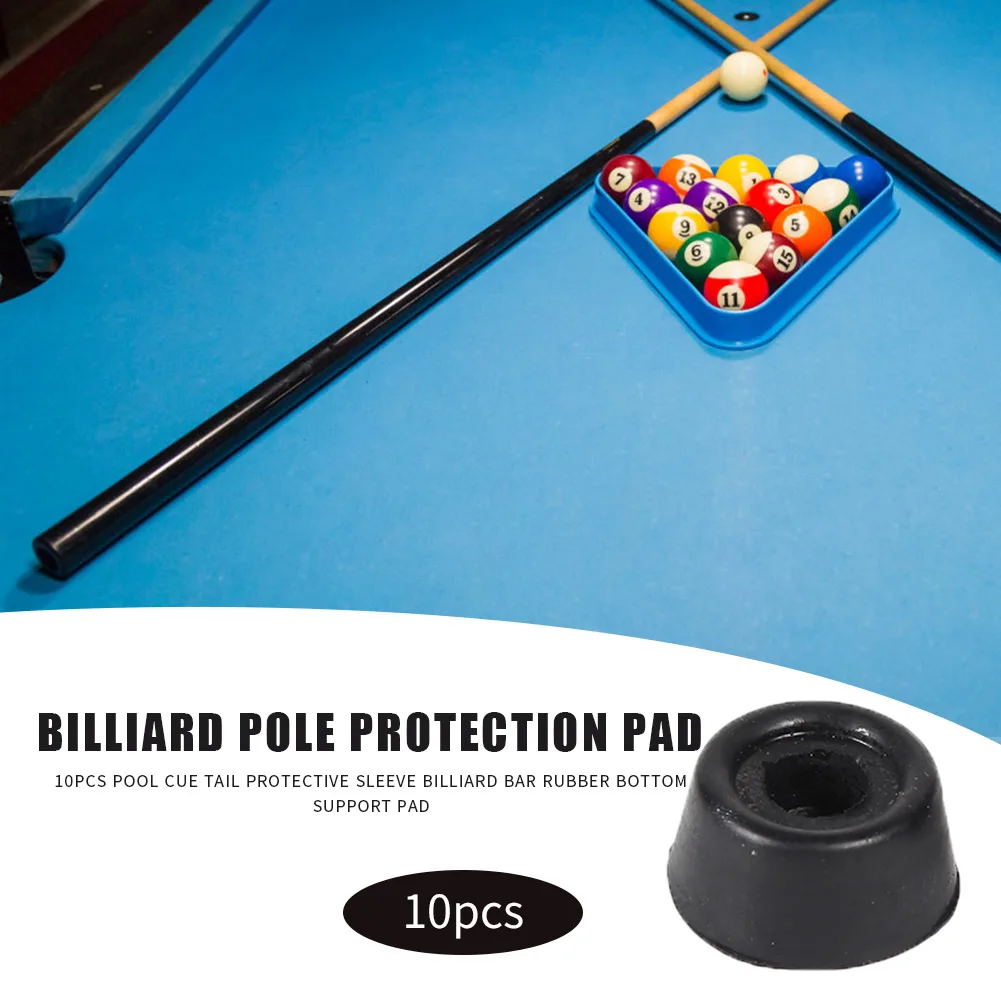 

10 шт., защитный рукав для бильярдного кия, нежный дизайн, износостойкая резиновая нижняя опорная накладка для бильярда