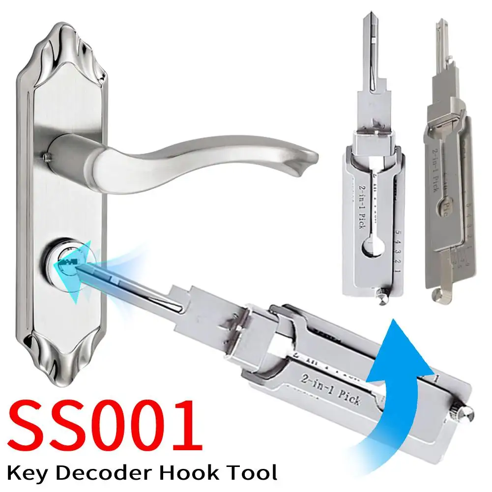 

1-4PCS Key Decoder Tool SS001 O-ring Pickup Kit Stainless Steel Pickup Hand Tool Multifunctional Maintenance Repair Kit ﻿