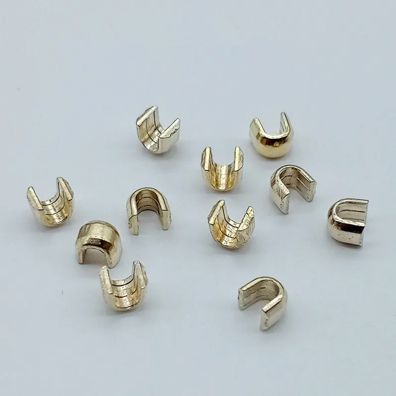 Lychee 150pcs 5# High Quality U Shaped Metal Zipper Up Stopper DIY Sewing Craft Clothes Pants Zipper Accessories