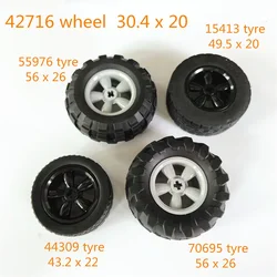 42716 Wheel 30.4mm x 20mm Tyre 15413 44309 55976 70695 Brick Collection Bulk Modular GBC Toys For Technical MOC Buildings Blocks