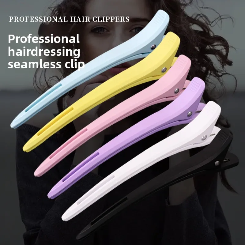 Invisible Hair Clips for Hairstylist Salon Duck Bill Clips Long Mouth Sectioning Clips for Hair Dye Perm Sectioning Hair Clamps