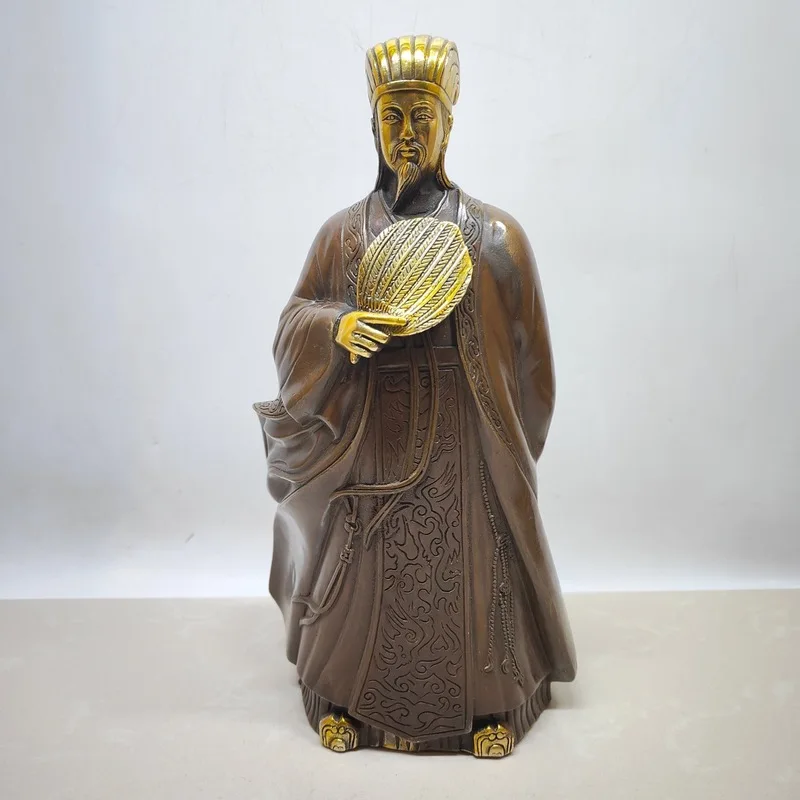 Zhuge Liang Statue, Home Decoration, Bronze Craft, Office Desk Ornament