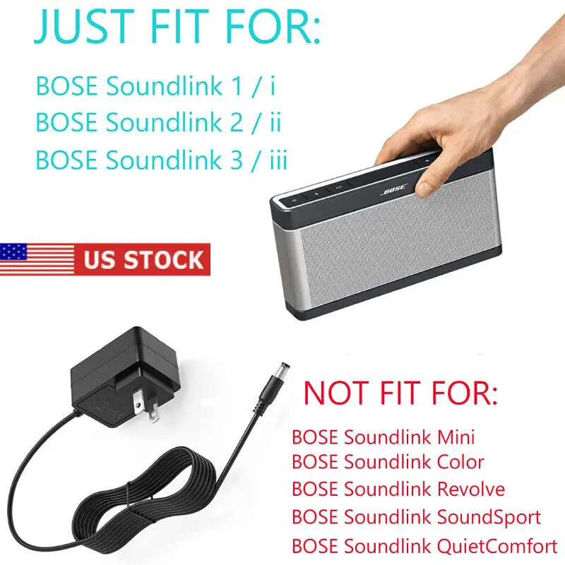 

AC Adapter Charger Cord for Bose Soundlink I II III Mobile Speaker 404600 414255