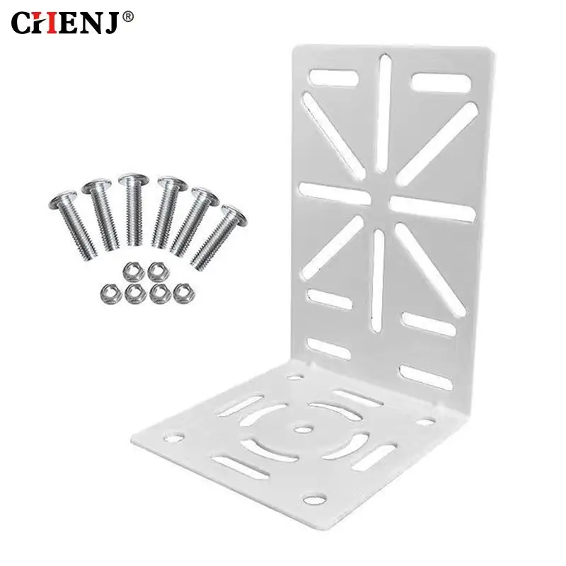 L Shape Adapter Steel Plate Outdoor External Wall/Corner Mount Bracket Holder Monitoring Pole Hoop Bracket for Security Camera