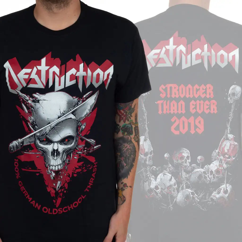 Destruction Stronger Than Ever Band T-Shirt 100% Cotton Graphic Tee Men Women Summer Streetwear Top