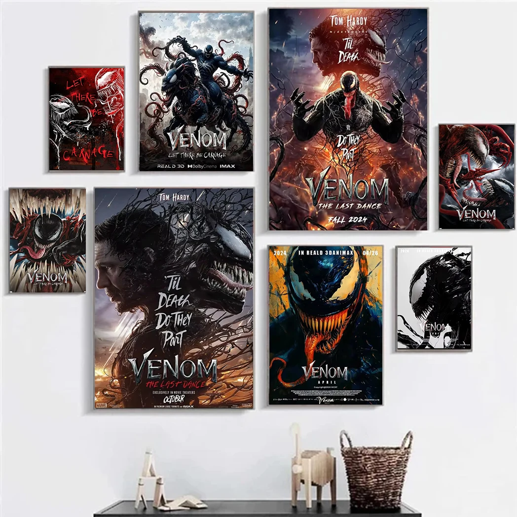 MIONISO Marvel Movie Poster Venom The Last Dance Canvas Wall Art Print Mural Home Decor Marvel Lover Gift Unframed