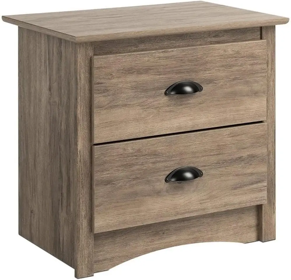 Night Stand, 2-Drawer, Drifted Gray