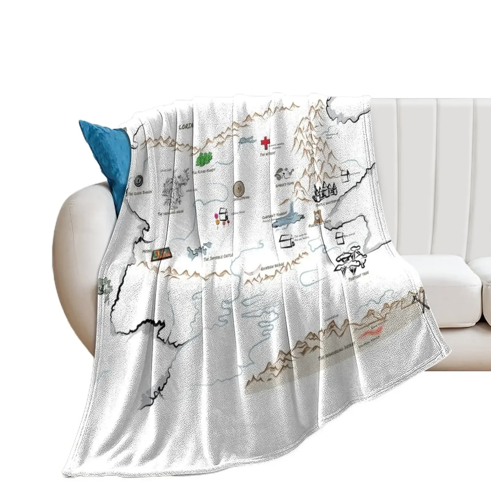 

Fillory Map (with Hand Writing Quest) Throw Blanket wednesday for babies Blankets