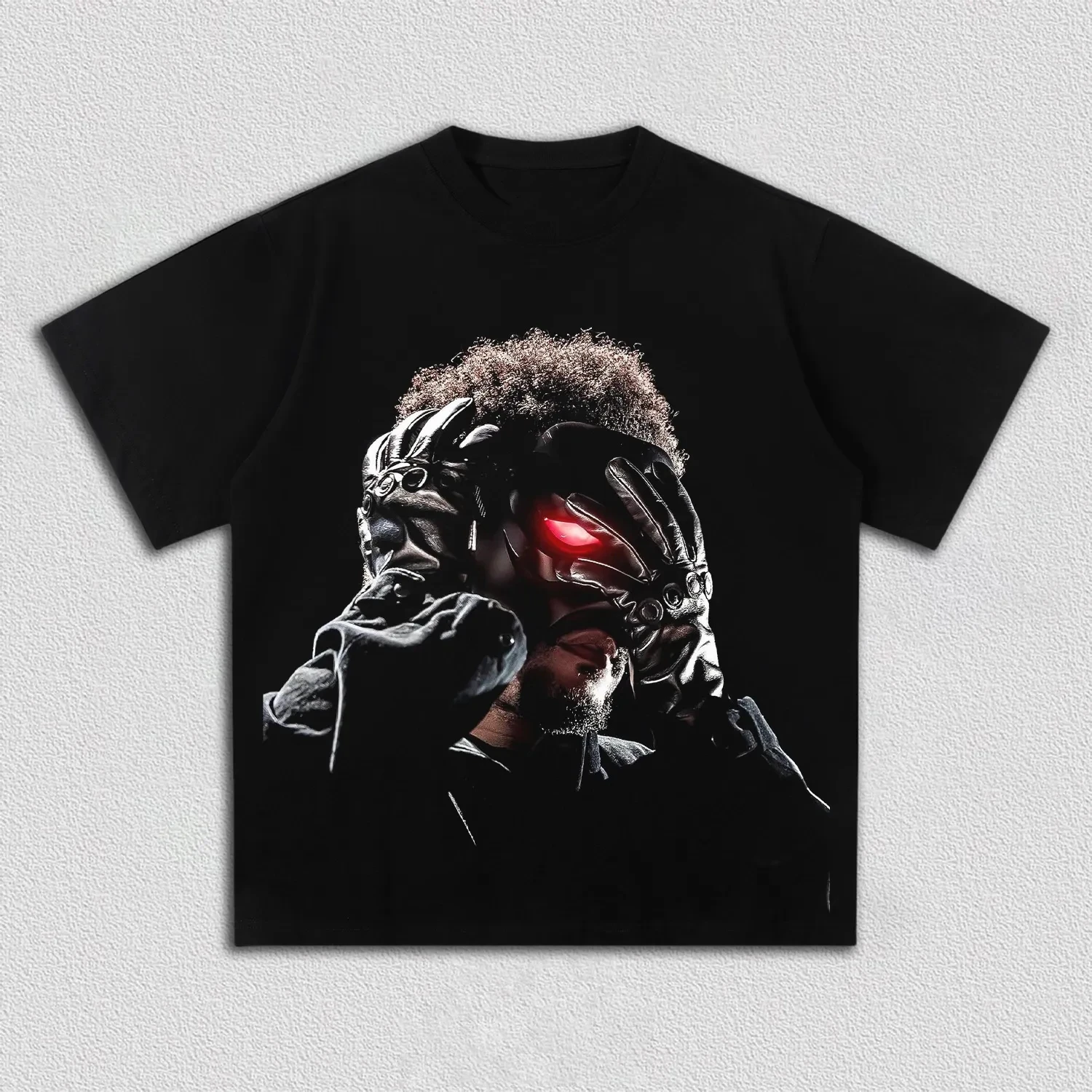 Sänger The Weeknd Middle Finger Grafik bedrucktes T-Shirt für Männer und Frauen, Baumwoll-T-Shirt, Herren-T-Shirts, 2026 Sommer, neue Herren-Tops – Detail 8
