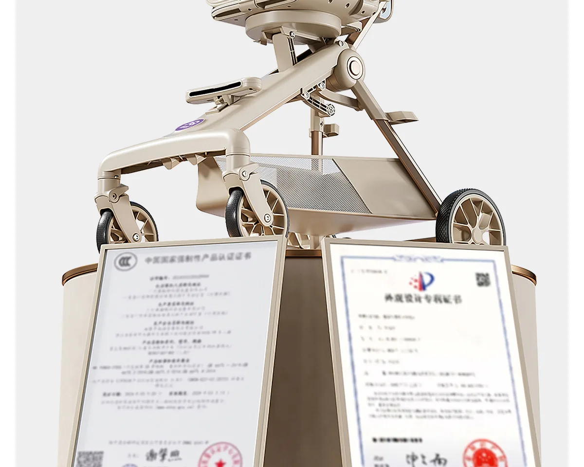 عربة أطفال قابلة للاستلقاء بزاوية رؤية عالية قابلة للطي مثالية للتنزه مع الأطفال مناسبة محمولة ثنائية الاتجاه #4