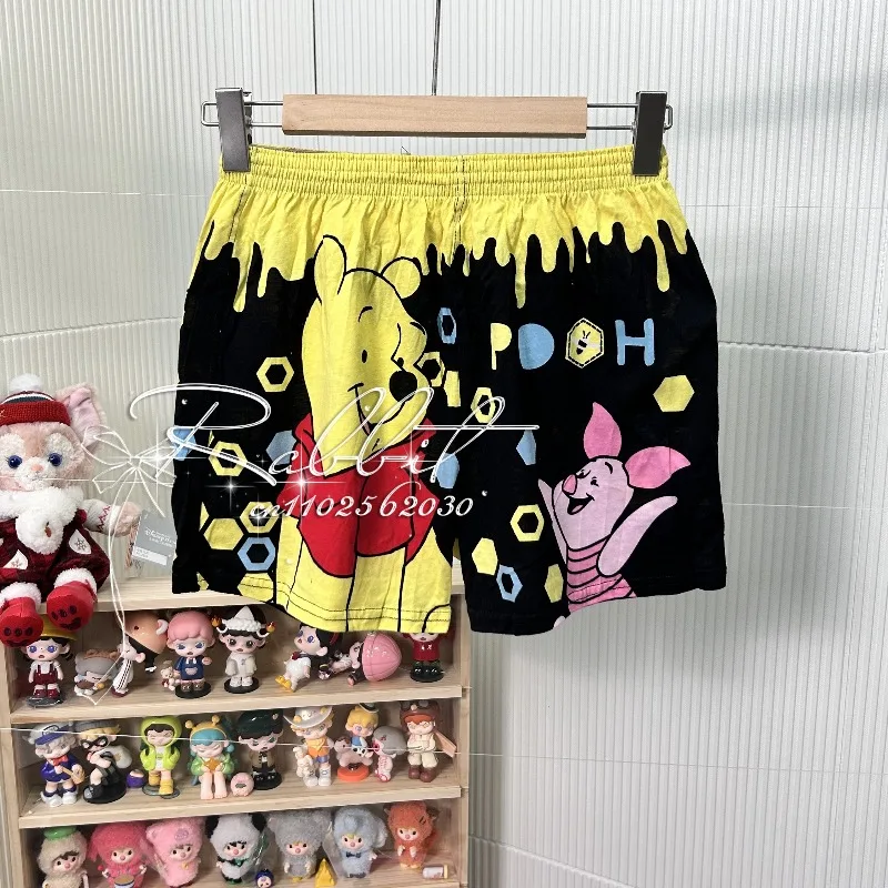 

25/26 летние классические забавные шорты из мультфильма Диснея с винни-Пухом и 3D принтом, модные пляжные шорты для взрослых и детей
