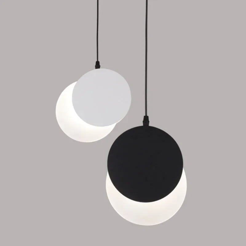 Minimalist Post-Modern Simple Small Crescent Moon Pendant Lighting Designer Bar Restaurant Creative Bedroom Bed Led Chandelier