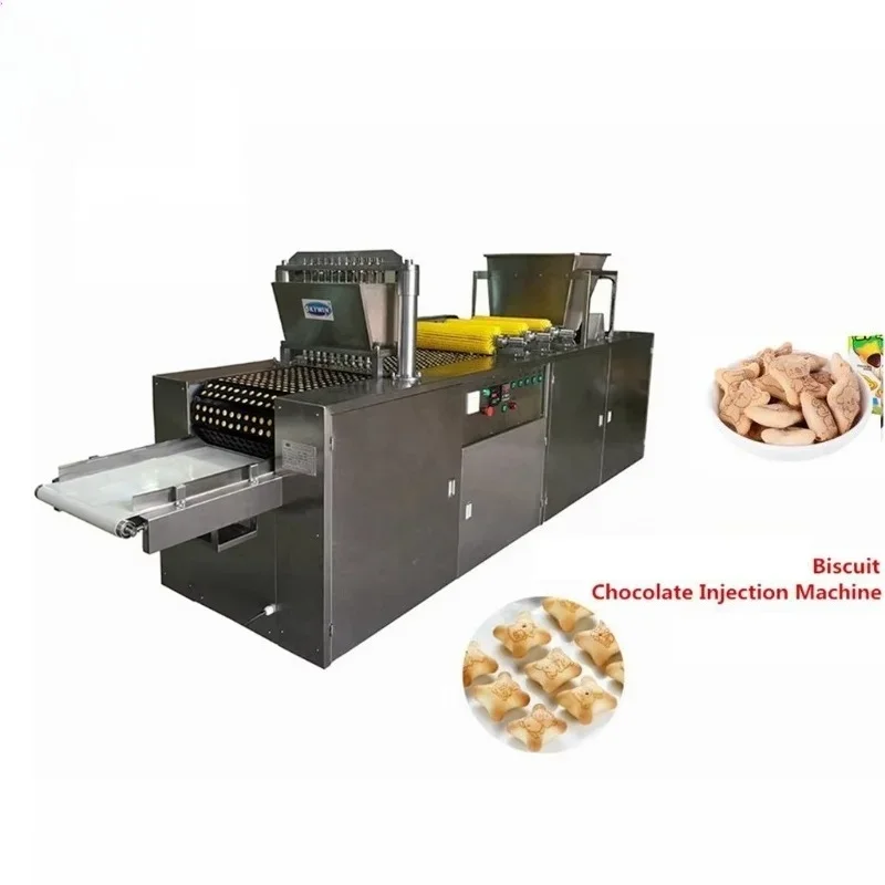 Customized High Capacity Biscuit Making Machine Automatic Chocolate Injection Equipment for Commercial Biscuit Production Line