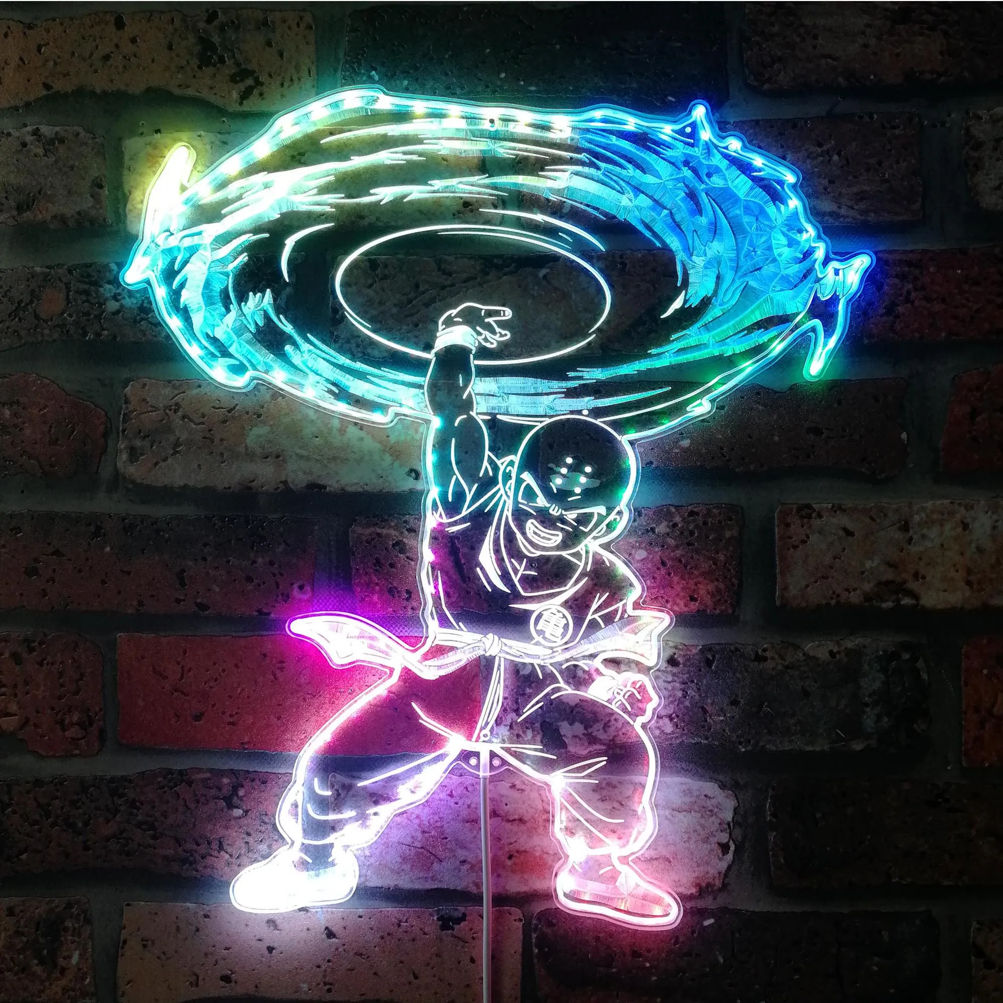 

Dragonball Tien Shinhan Neon LED Sign, Gamer Night Light LED Sign, Game Room Neon Sign