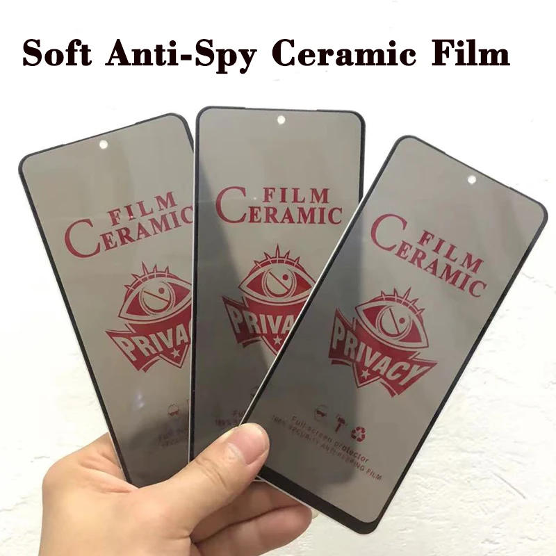 100Pcs Matte Ceramic Privacy Screen Protector For Xiaomi Poco M2 M3 M4 Pro 5G C3 C31 F3 X2 X3 GT X4 NFC Protective Anti-Spy Film