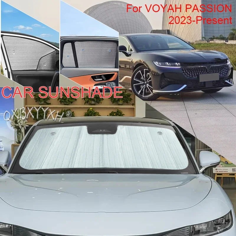 Car Sun Shade Aluminum Foil For VOYAH PASSION 2023-Present Foldable UV Heat Insulation Windshield Sunshades Auto Protect Cover