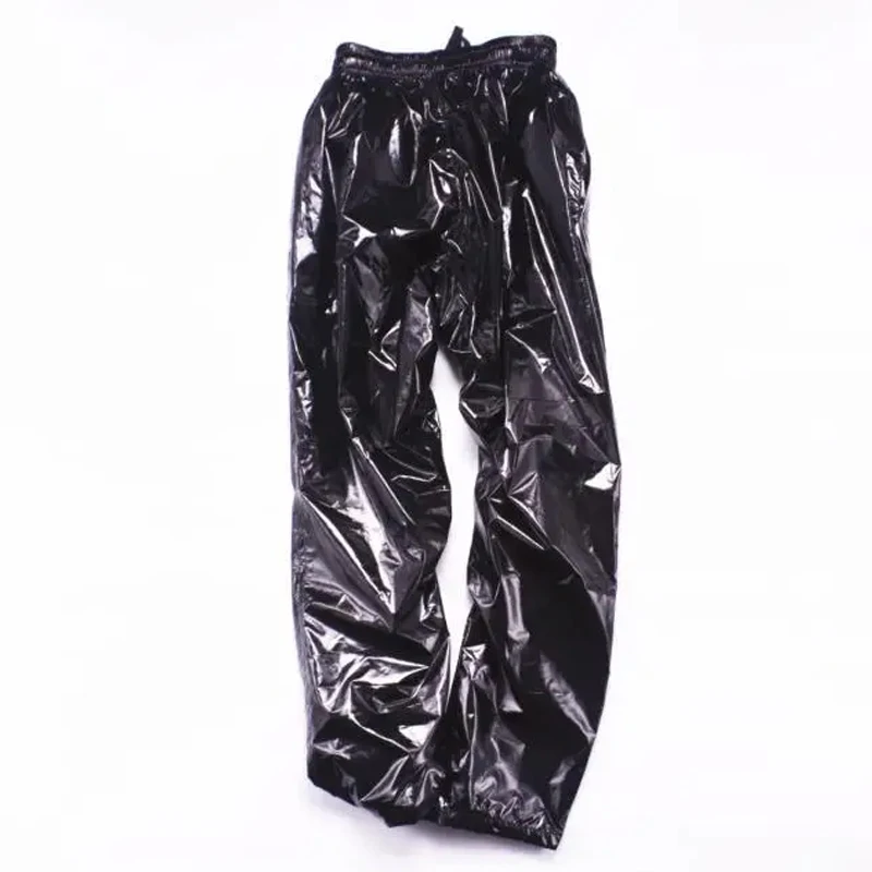 

XS~8XL Fashion Men Black Glossy Pants Loose High Waist Hip Hop Trousers Couple Street Dancing Night Club Stage Costumes