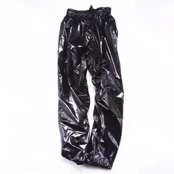 XS~8XL Fashion Men Black Glossy Pants Loose High Waist Hip Hop Trousers Couple Street Dancing Night Club Stage Costumes