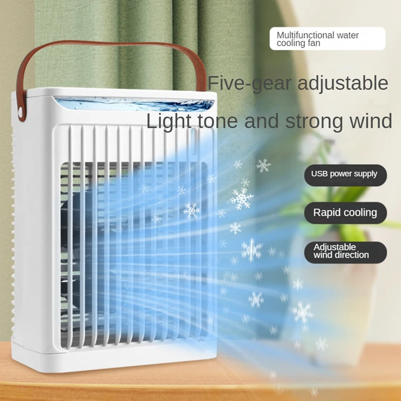 مكيفات الهواء المحمولة مبرد الهواء المرطب مع 5 سرعات 7 ألوان ضوء مروحة مكيف الهواء الشخصية لمكتب الغرفة