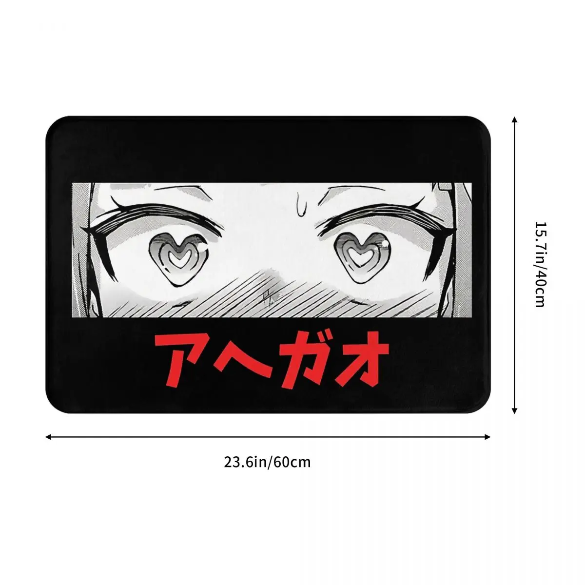 Anime Japanese Non-slip Doormat Bath Mat Ahegao Eye Balcony Carpet Welcome Rug Bedroom Decor