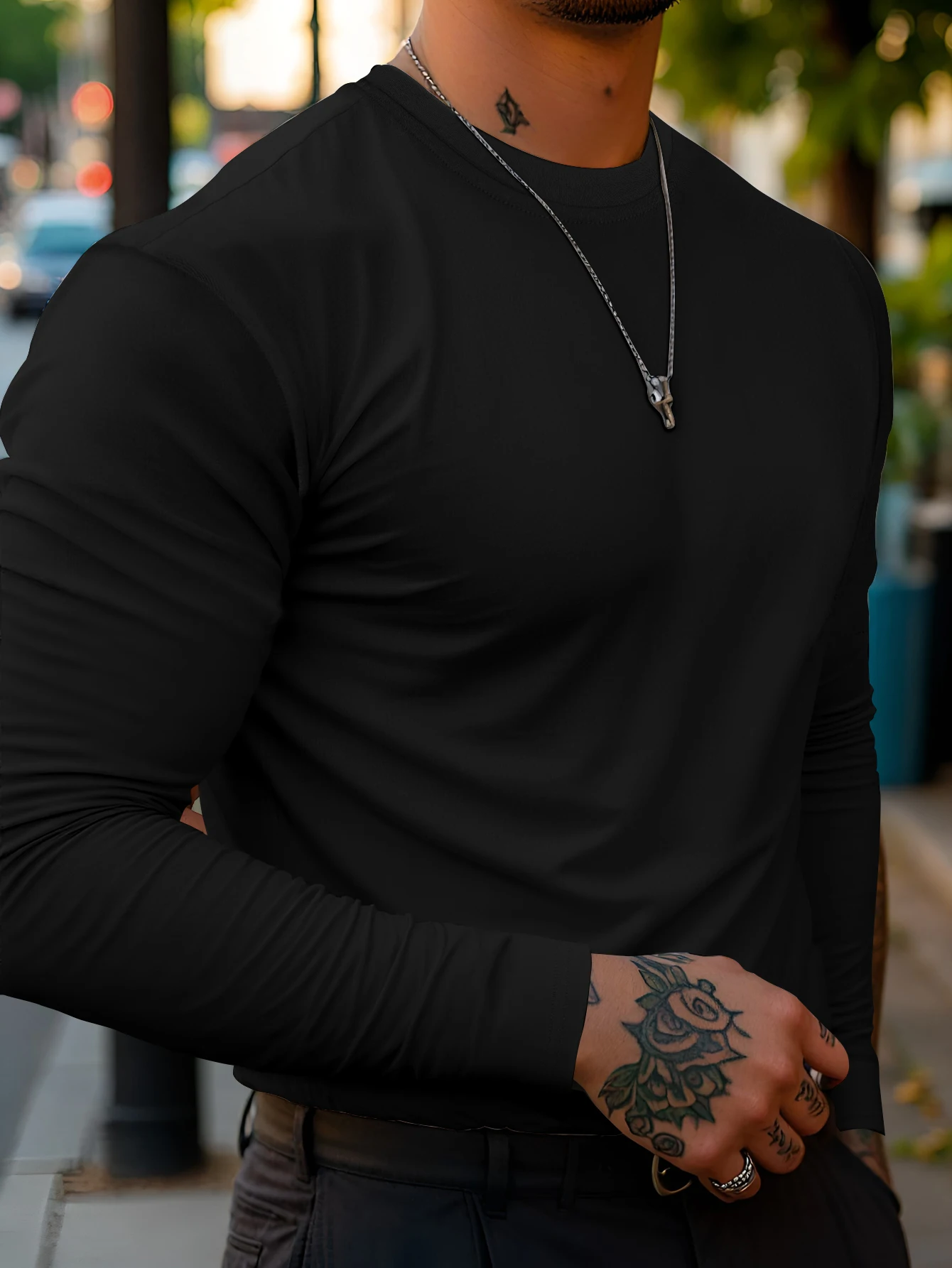 

Новая мужская толстовка 2026 года: модный универсальный серый дизайн с премиальной текстурой, идеально подходит для мужской одежды