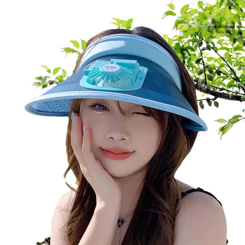 

Sun Hat With Fan Beach Hat With USB Rechargeable Fan Empty Top Hat Fan Hat Fishing Hat UPF50 Summer Cap For Beach Camping Hiking