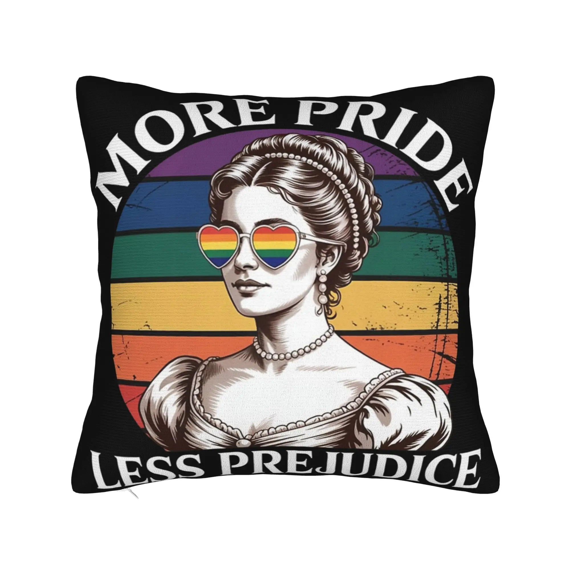 Decorative Pillow Covers More Pride Less Prejudice  Merchandise Home  Throw Pillow Case Cover Zippered Multiple Sizes