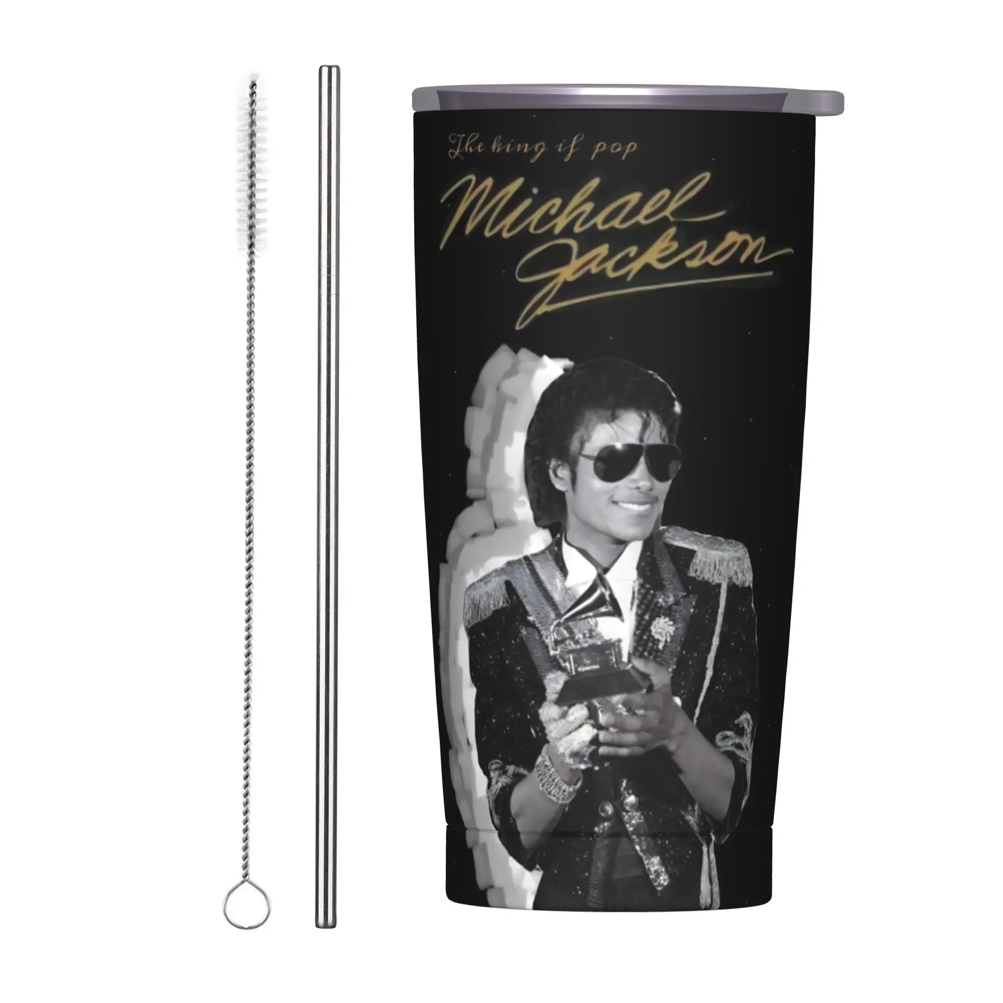 Singer Michael Jacksons MJ Tour 2026 Insulated Tumbler with Straws Lid  Vacuum Coffee Mugs Outdoor Portable Car Bottle Cups 20oz