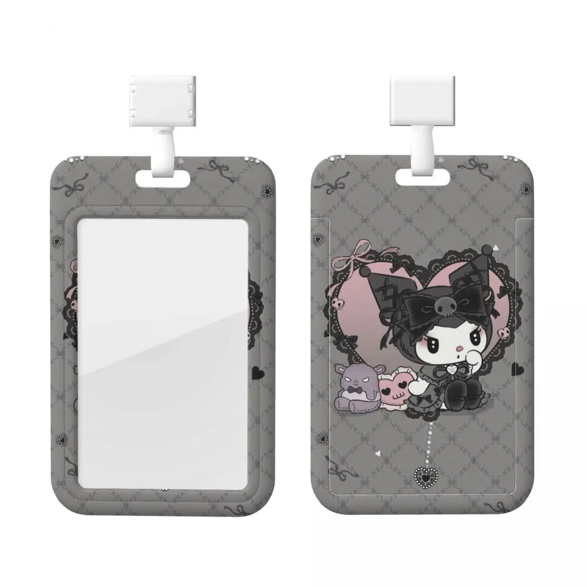 

Держатель для бейджа с рисунком Куроми на заказ, держатель для карт для мужчин и женщин, шейный ремешок в стиле аниме, держатель для удостоверений личности, инженеры