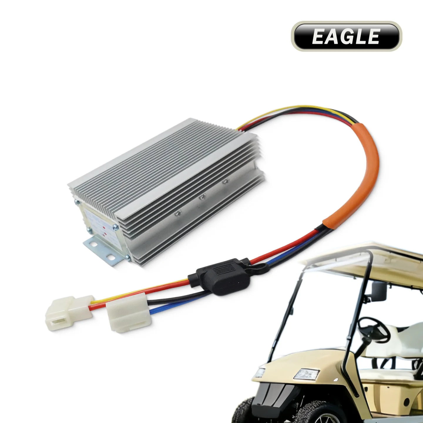 #3048100-001 48V to 12V 20A DC Converter Voltage Regulator for Eagle Golf Cart Stable Power Supply Replacement 3048100-001