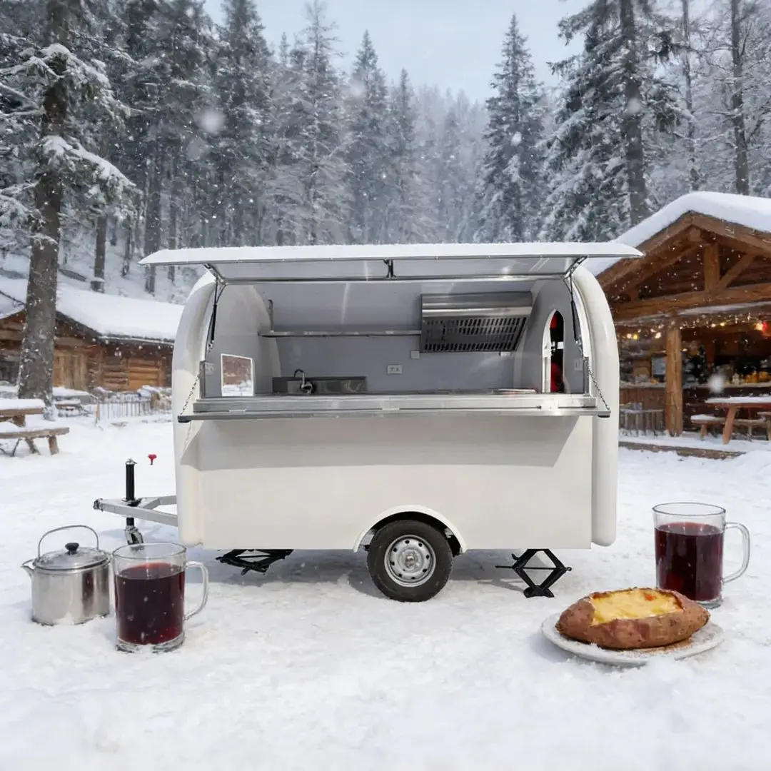 

Portable Fiberglass Food Trailer Mobile Catering Cart for Street Business Fast Food Vending Truck