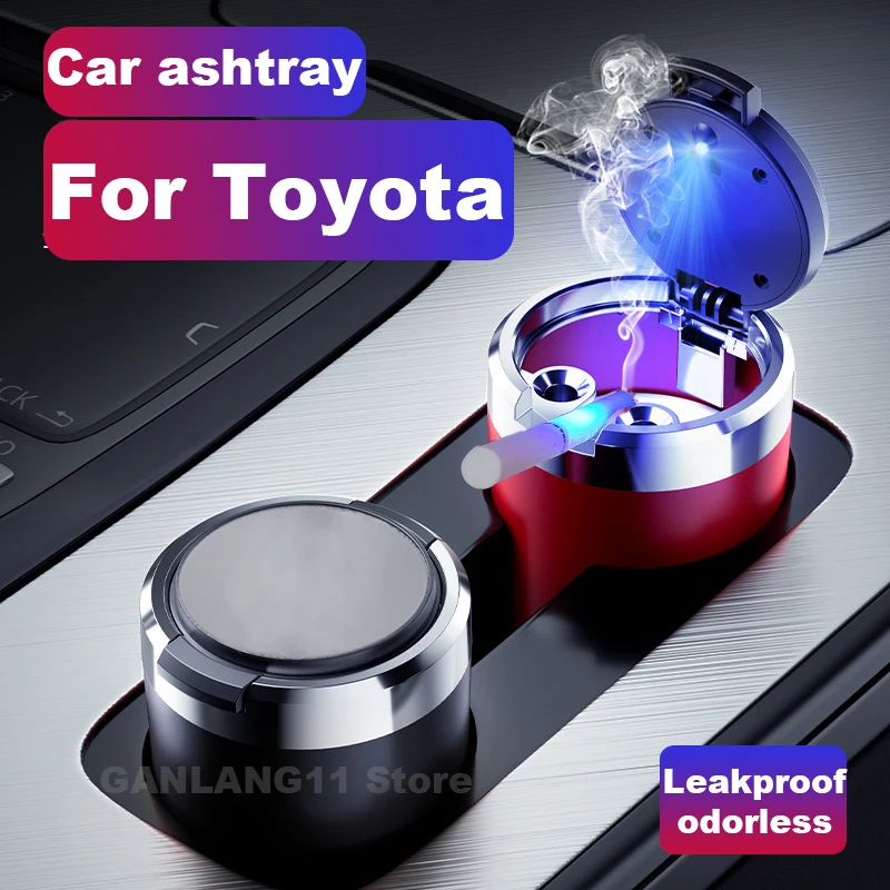 

Stainless steel inner pot Car Ashtray For Toyota Corolla Yaris Cross Land Cruiser lc300 RAV4 Hilux Camry Prius Auto Accessories