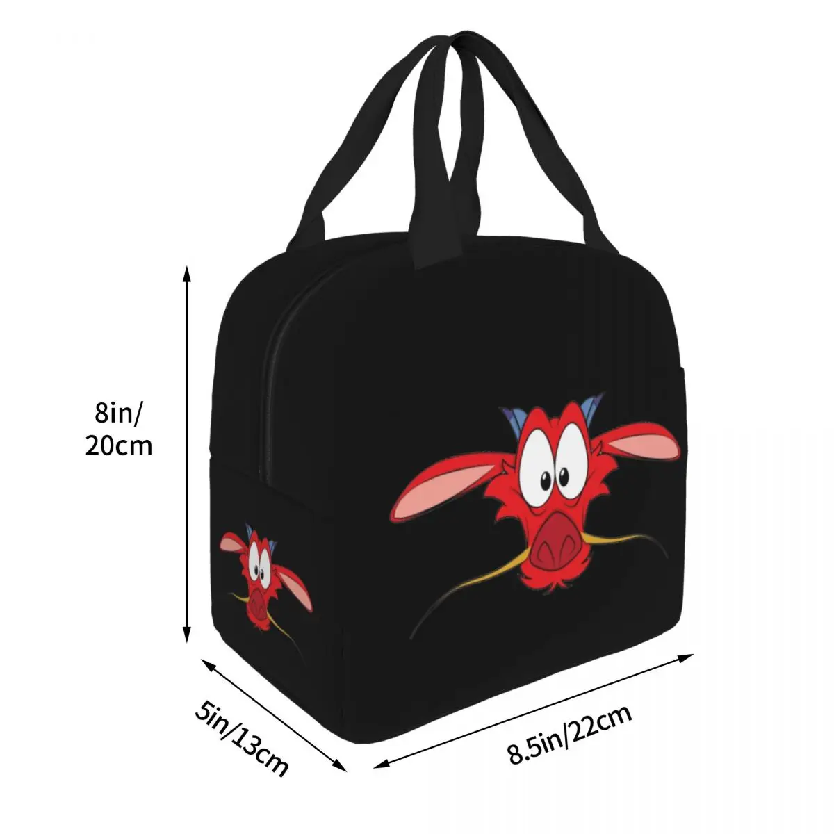 Mushu From Mulan Lunch Bags Insulated Bento Box Portable Lunch Tote Leakproof Picnic Bags Cooler Thermal Bag for Woman Office