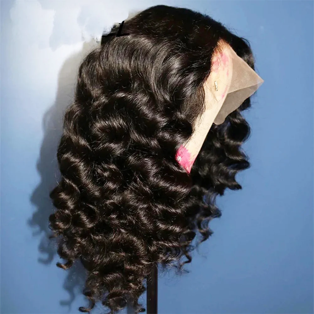 

230 Density Loose Deep Wave 13x6 HD Lace Frontal Wigs Human Hair 250% Brazilian Curly 4x4 Lace Closure Human Hair Wig Preplucked